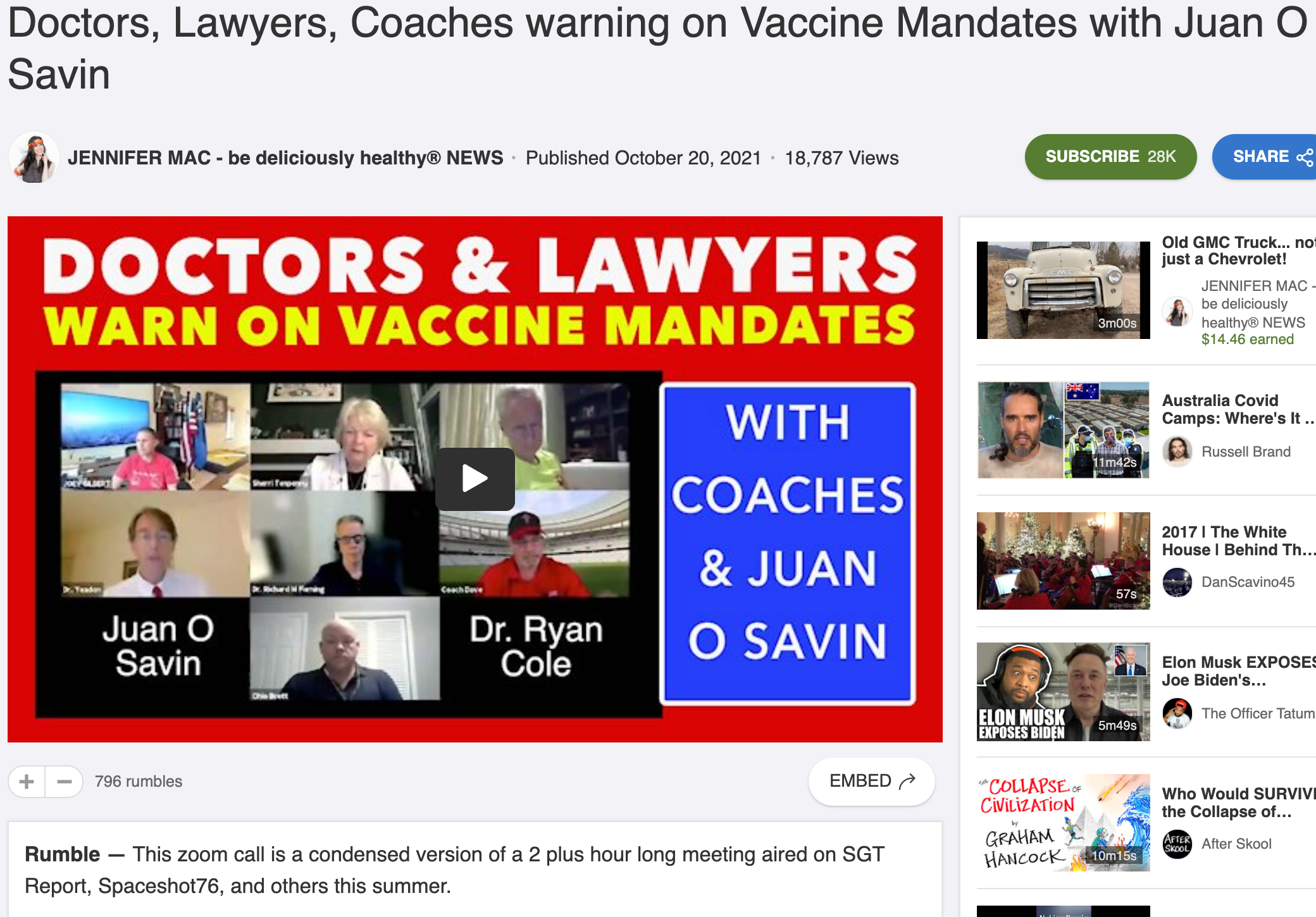 Juan O Savin anti-vax Zoom2 QAnon shows