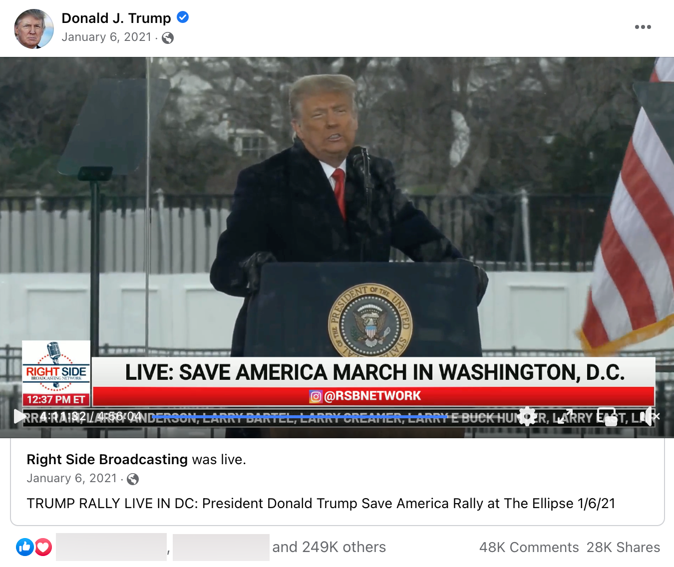 image of facebook post