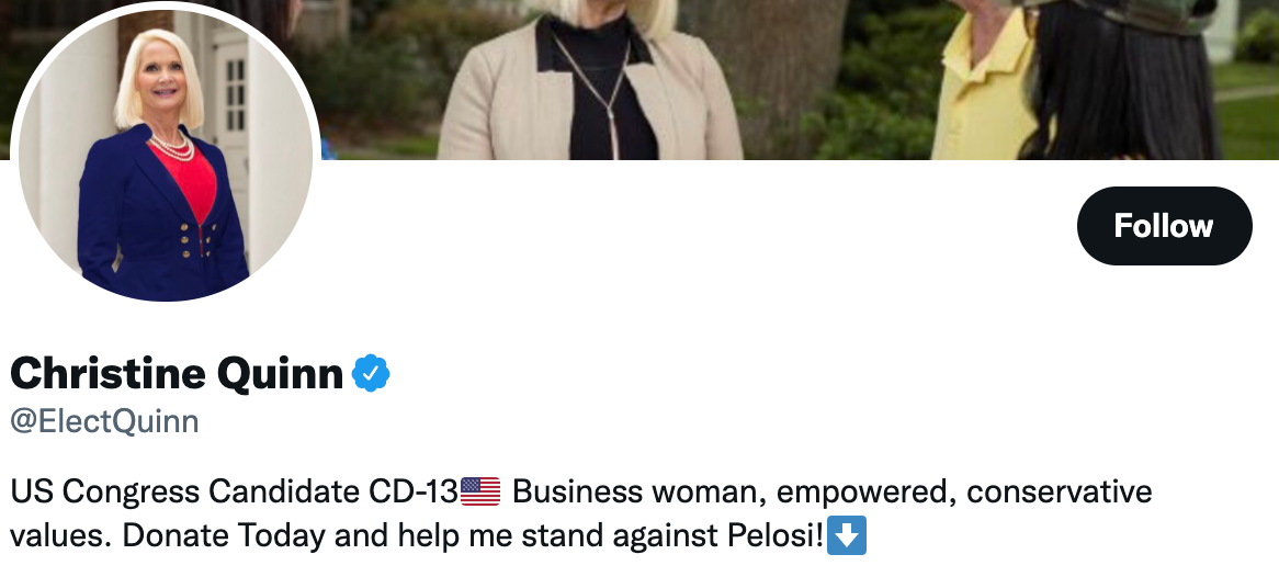 Christine Quinn 2022 campaign Twitter