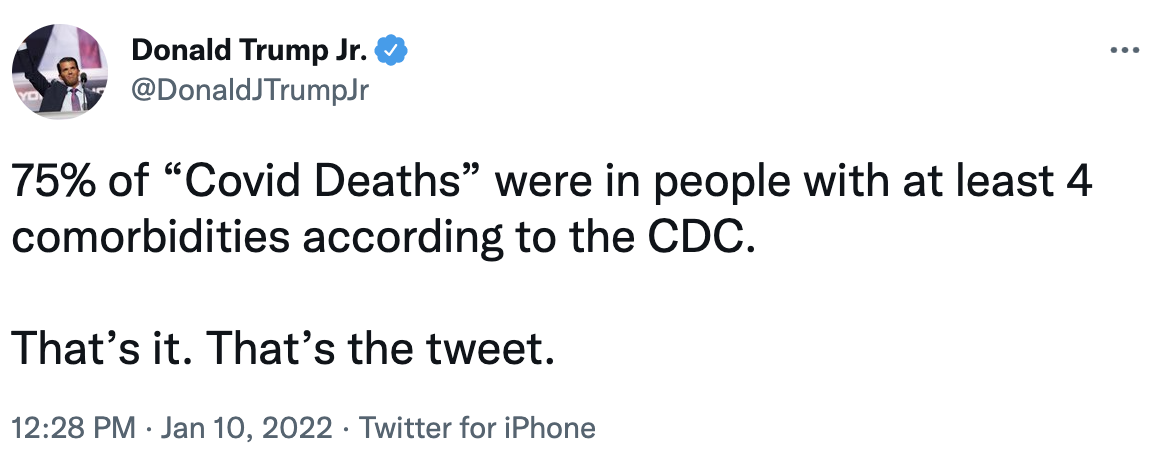 Donald Trump Jr Walensky tweet