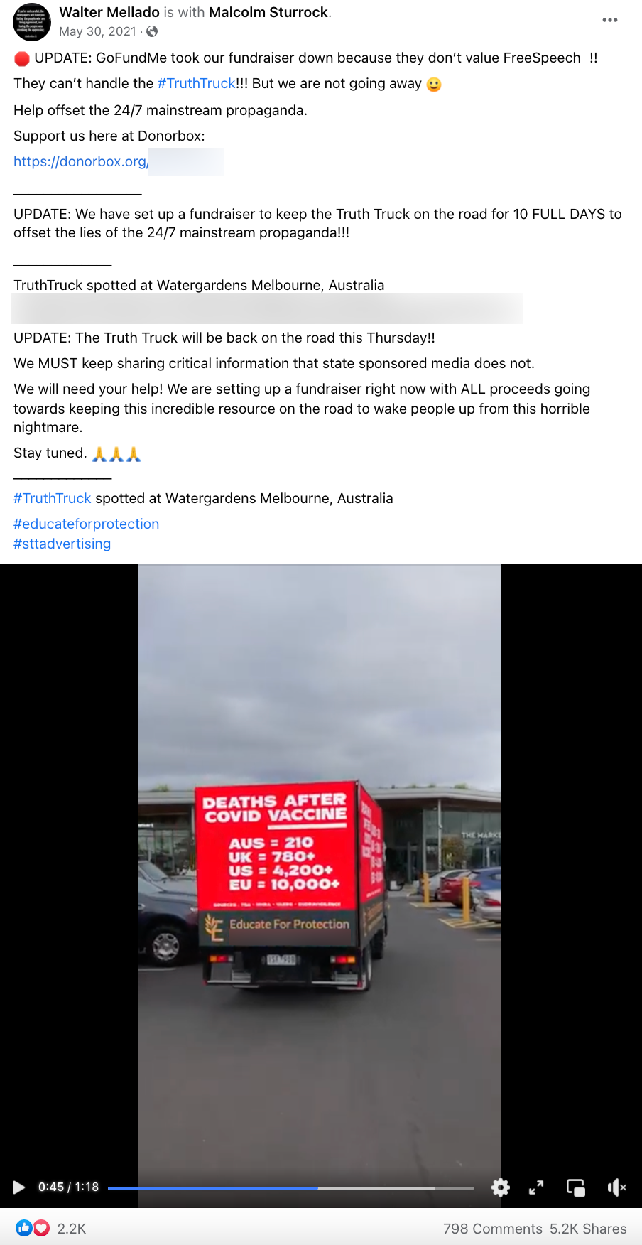 Truth Truck Facebook group