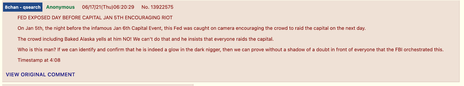 image of 8kun post