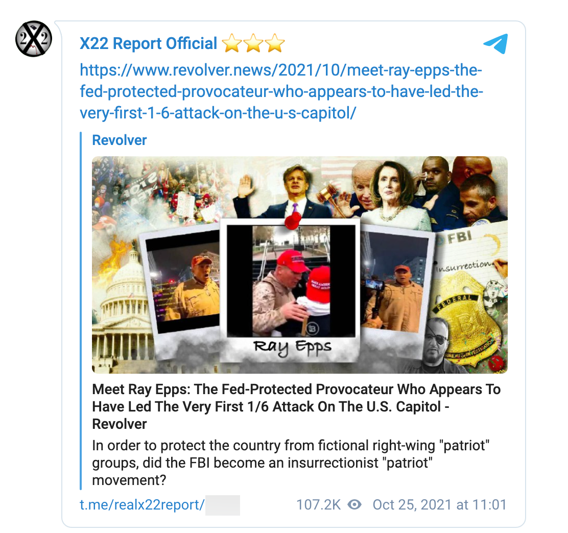 image of telegram post