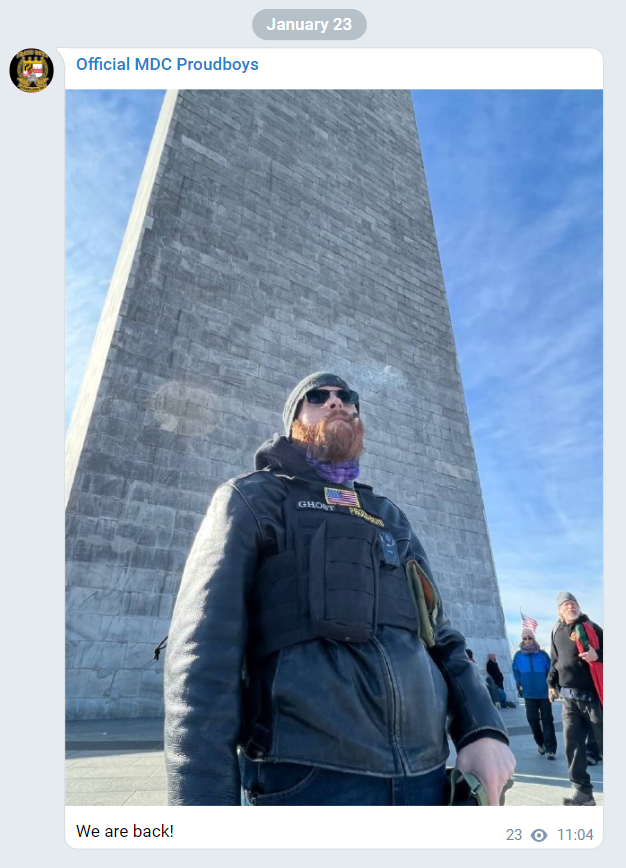 Proud Boys antivaxx march 1/23/22