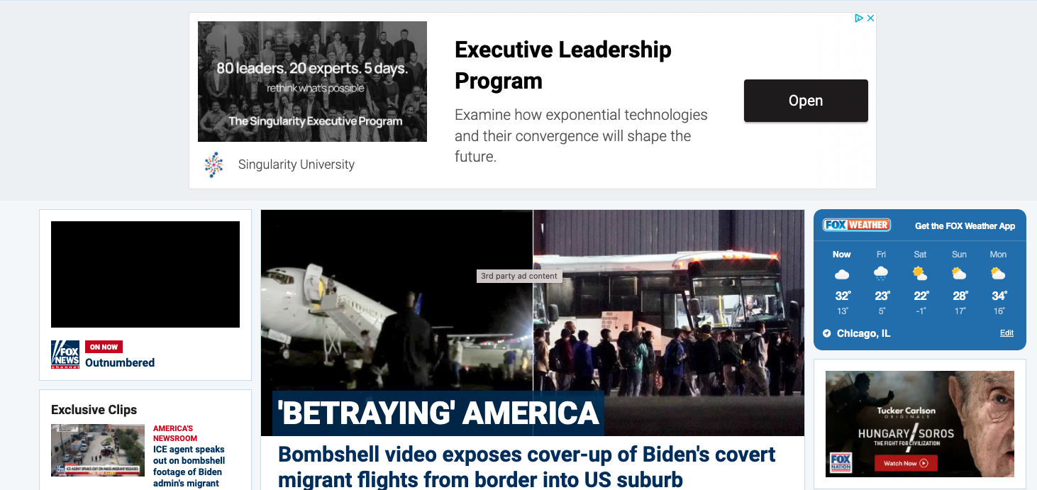 Fox News website promotes Hungary v Soros