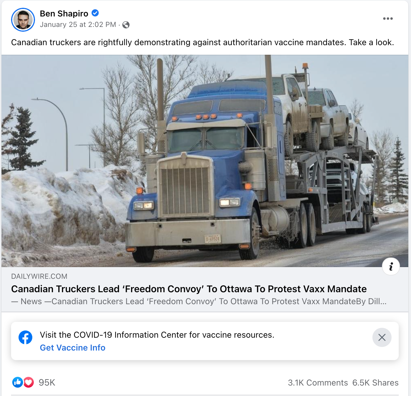 image of facebook post