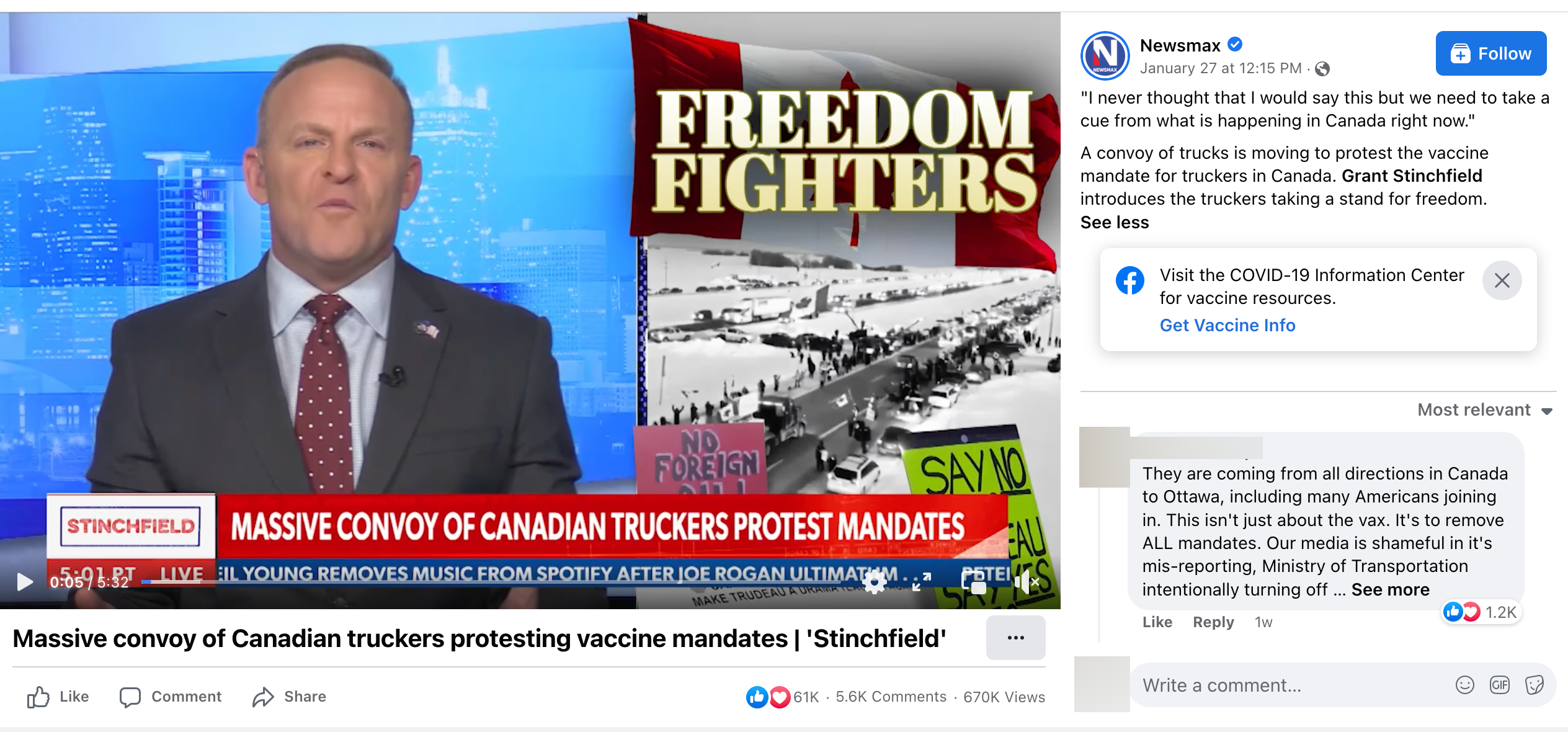 image of facebook post
