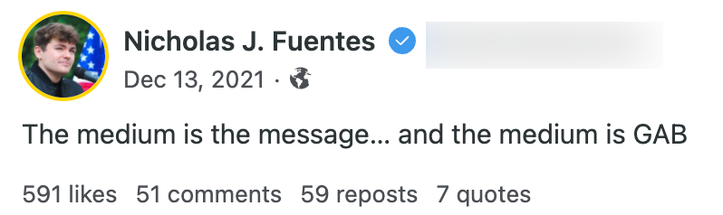 Fuentes lauding Gab post3
