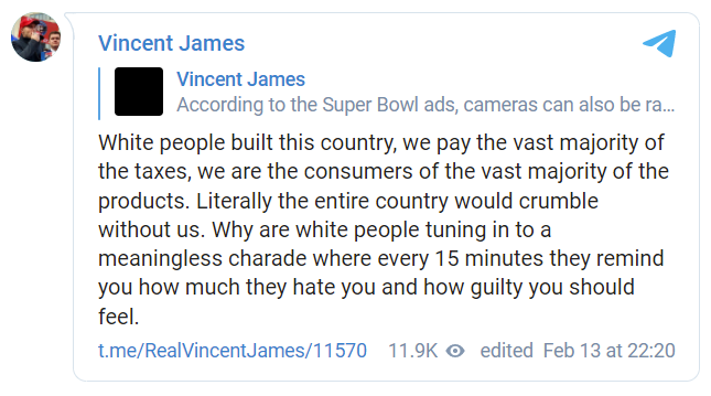 Vincent James Foxx: White people built this country