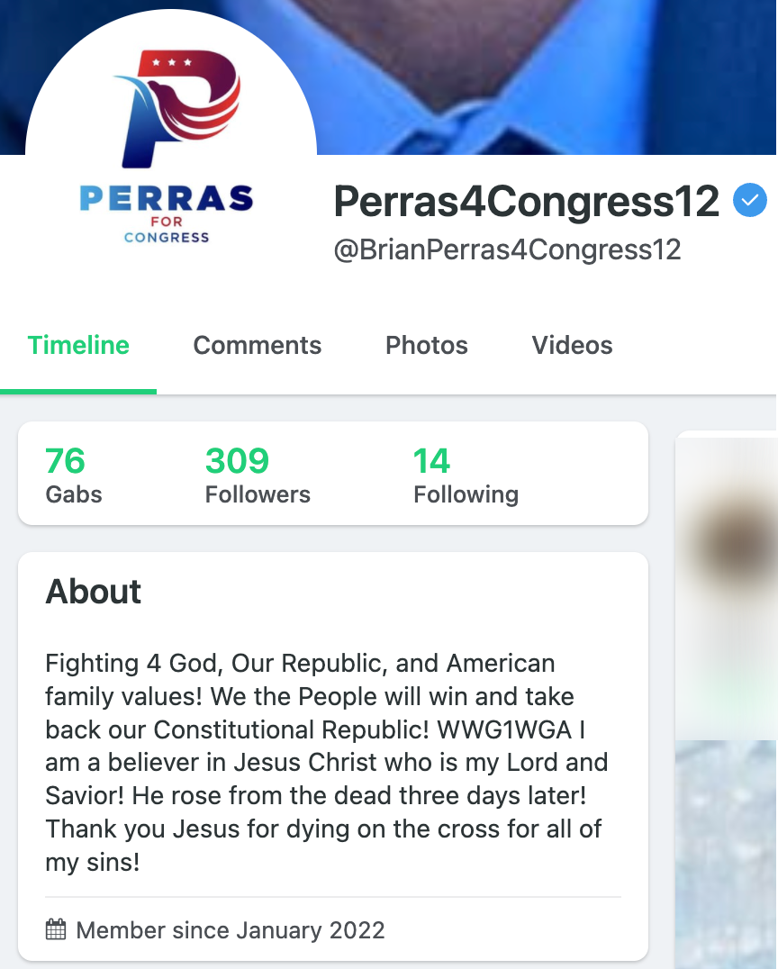 Brian Perras QAnon slogan