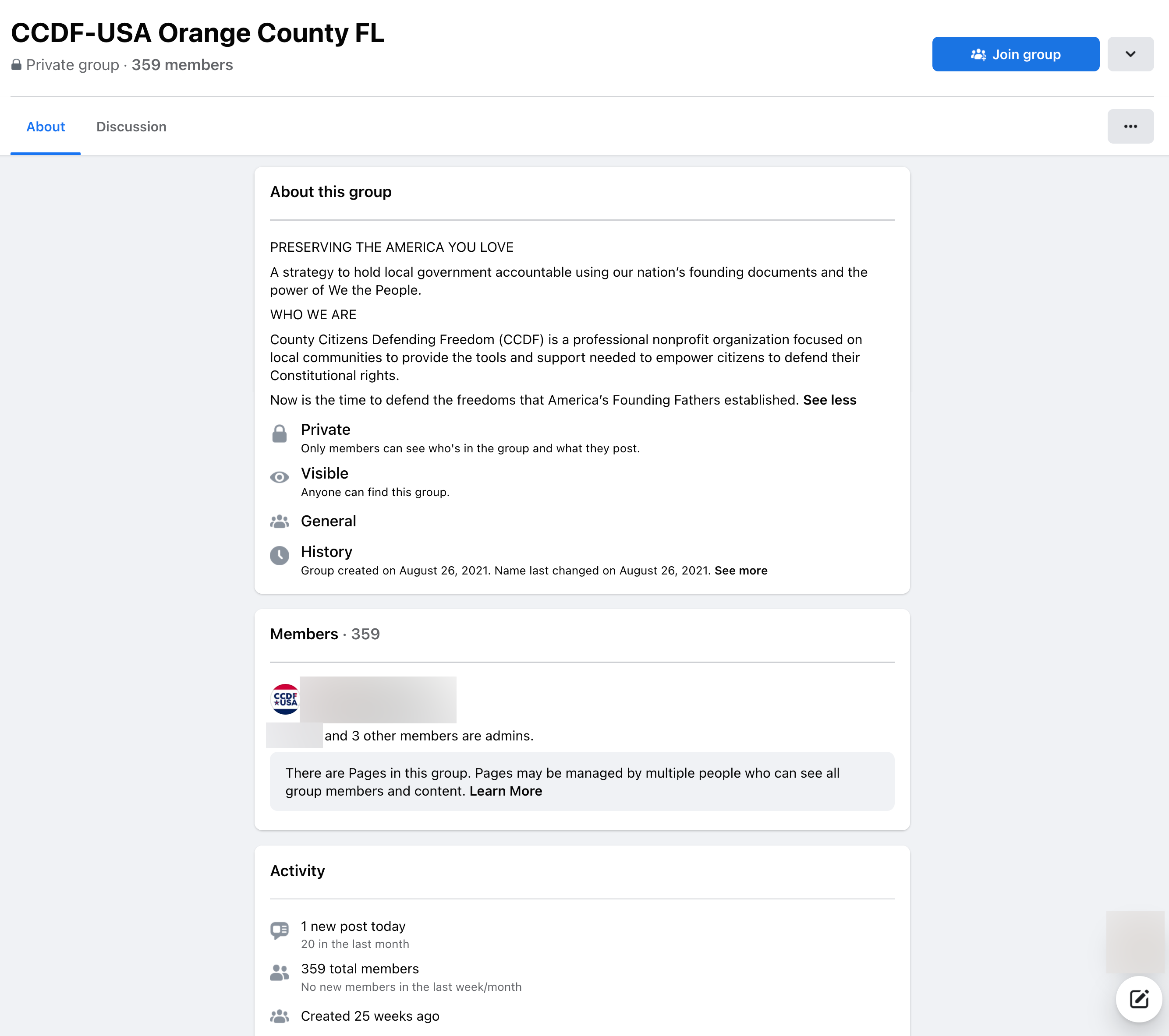 image of facebook group