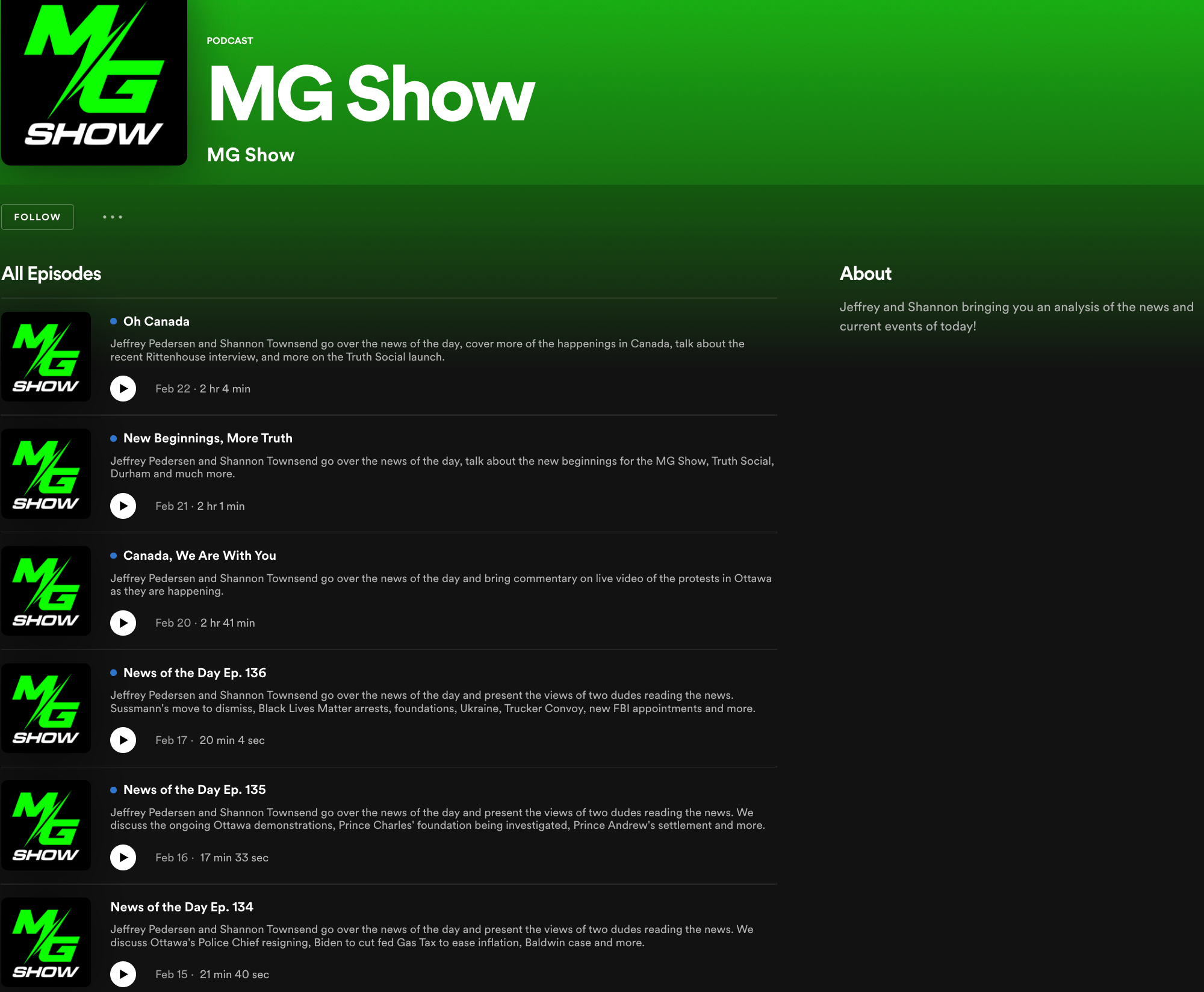 MG Show Spotify