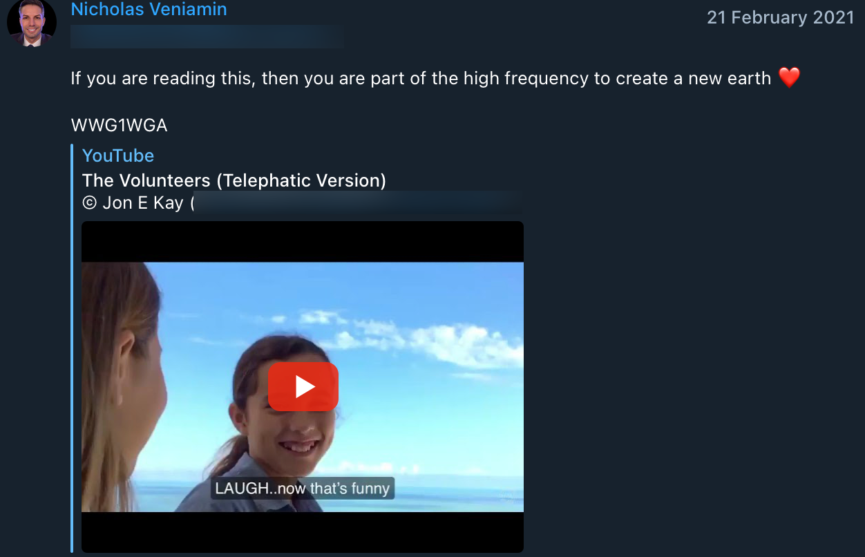 Nicholas Veniamin QAnon