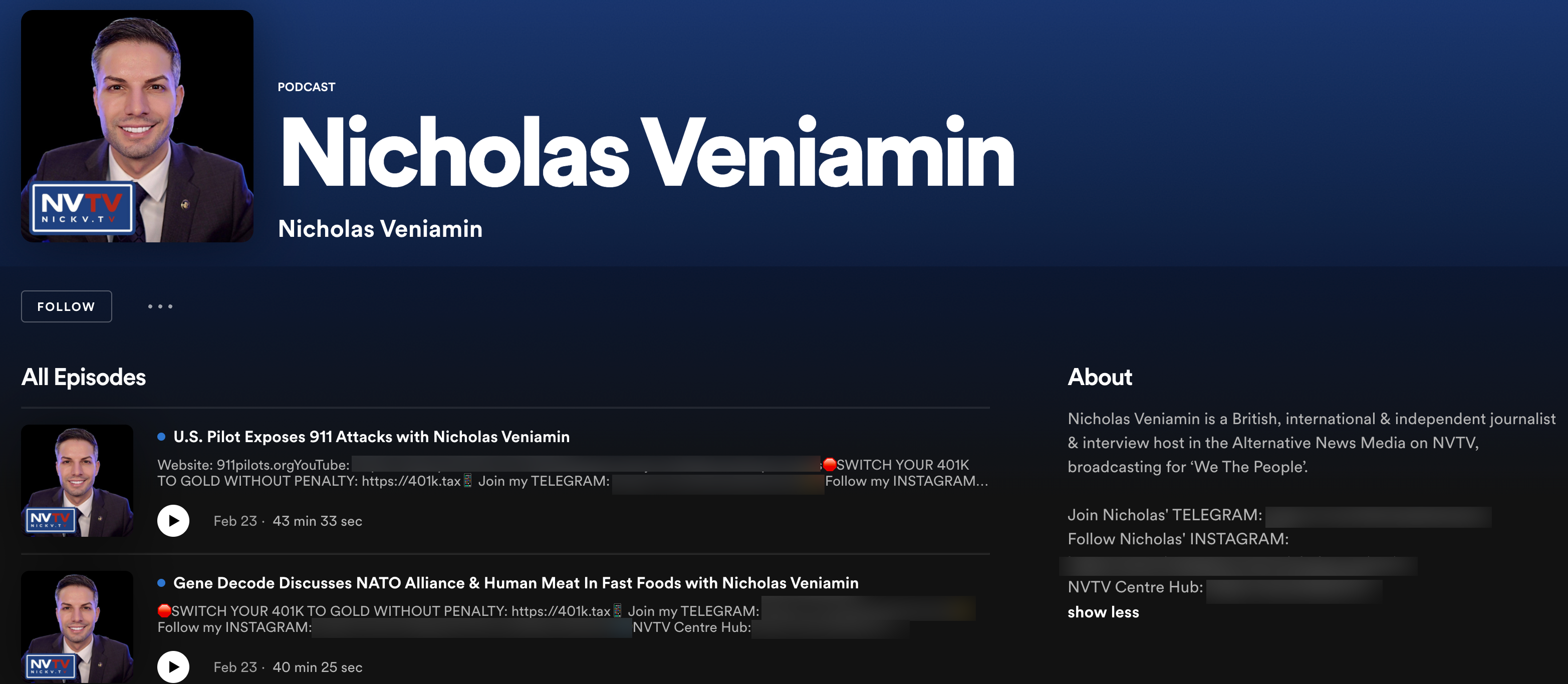 Nicholas Veniamin Spotify