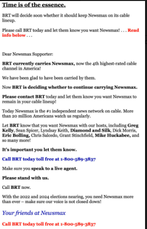 Email Obtained by Media Matters