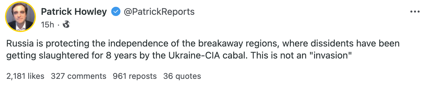 Patrick Howley Russia