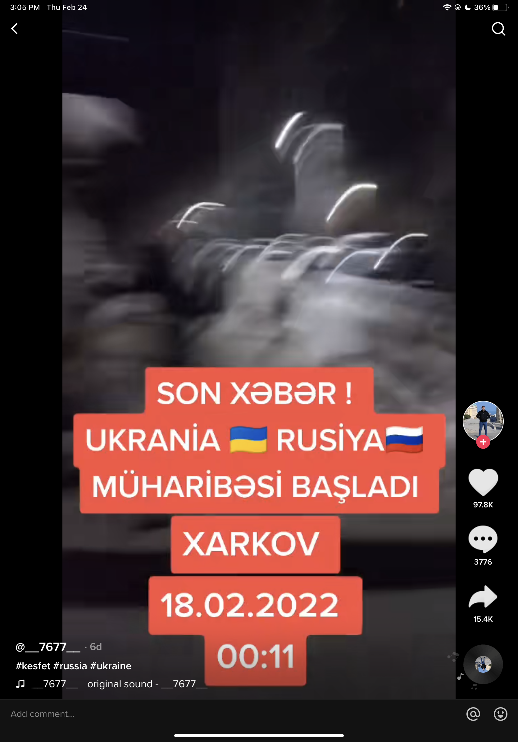 Viral video of gunfire 2/18/22- Original source of audio 