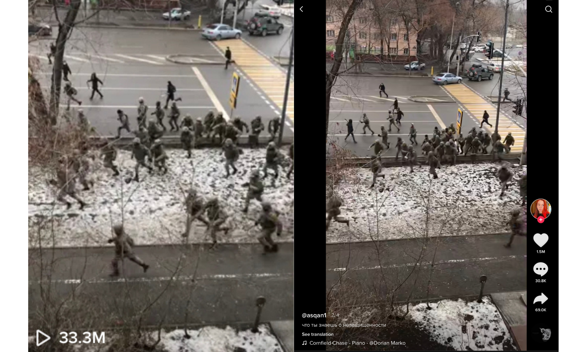 Video from January in Kazakhstan going viral 