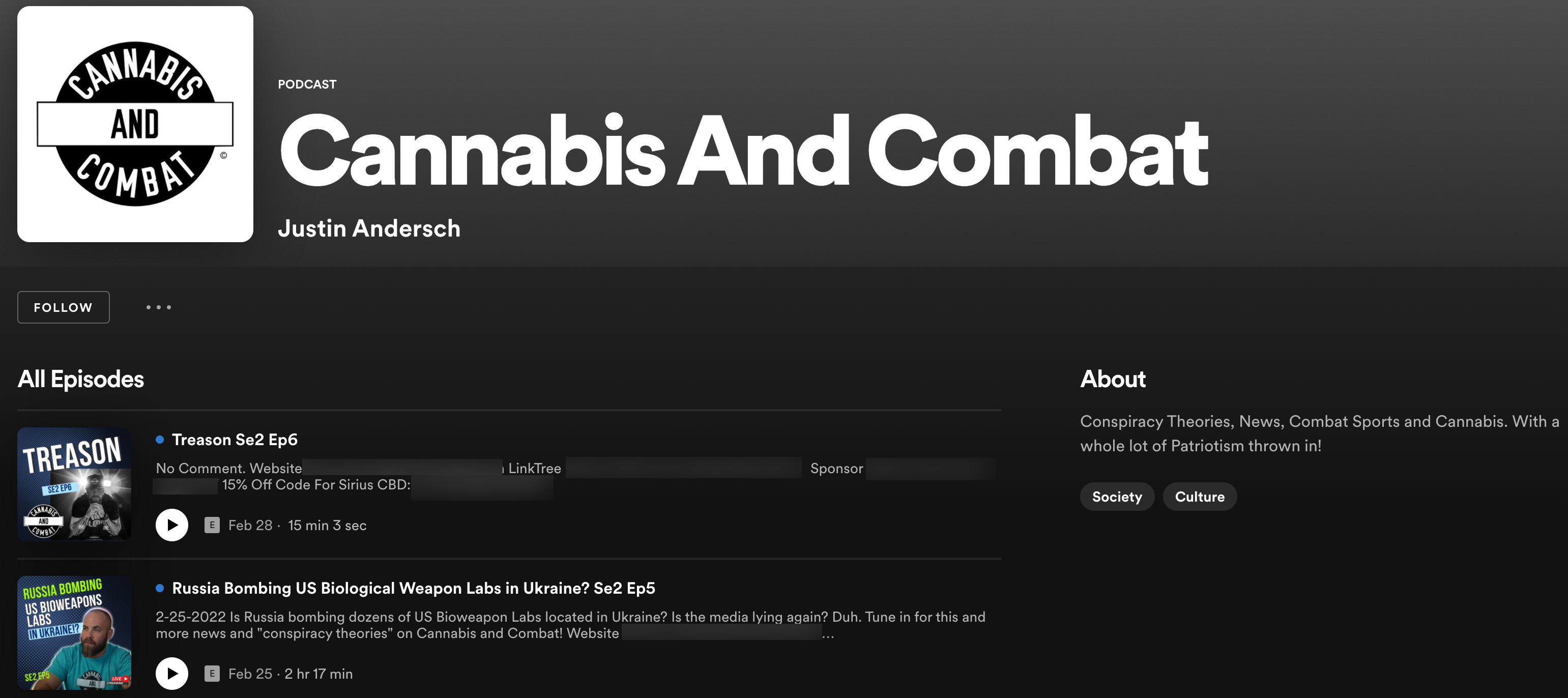 Cannabis and Combat Spotify