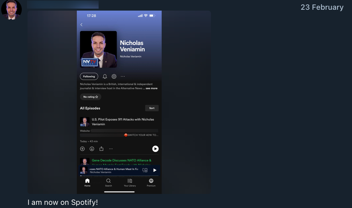 Nicholas Veniamin joining Spotify