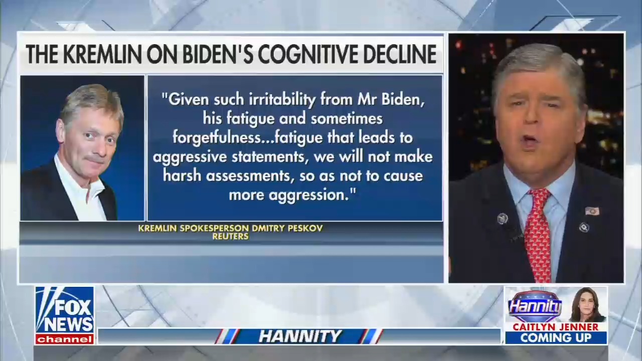 Sean Hannity cites Kremlin spokesperson to attack Joe Biden | Media ...