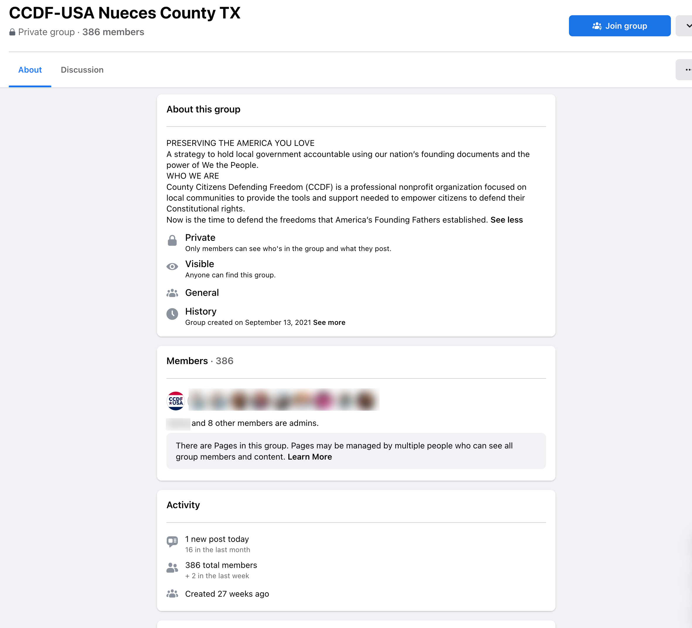 image of facebook group