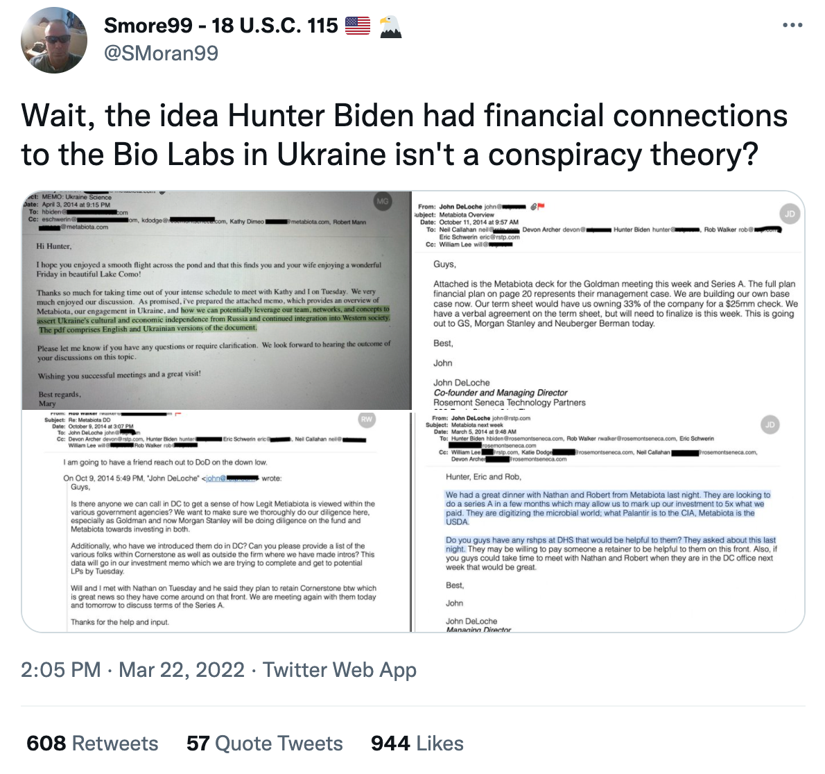 Twitter Hunter biolabs tweet
