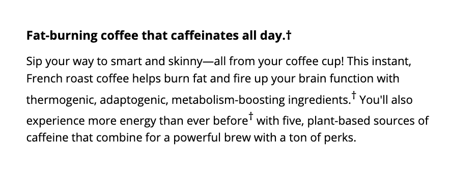 it works fat burning coffee