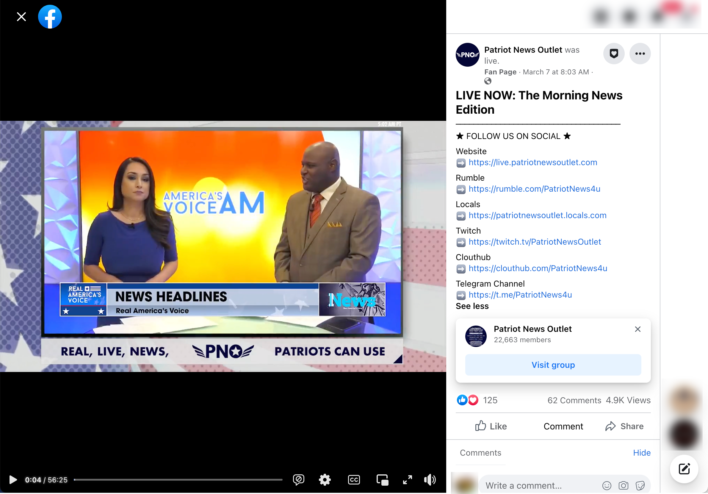 image of facebook post