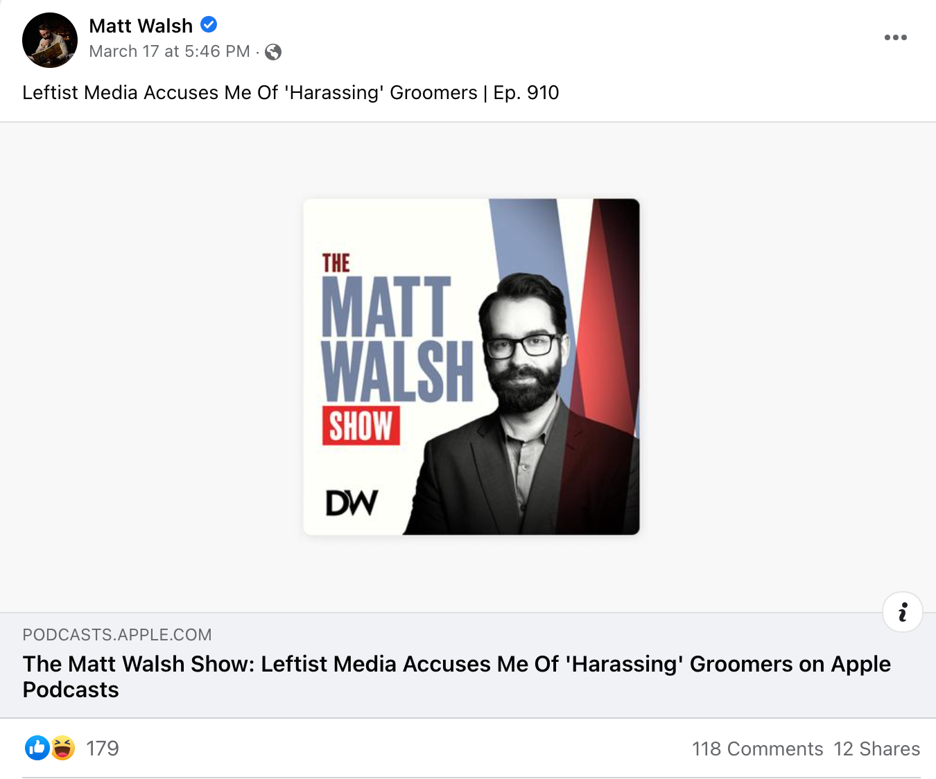 image of facebook post