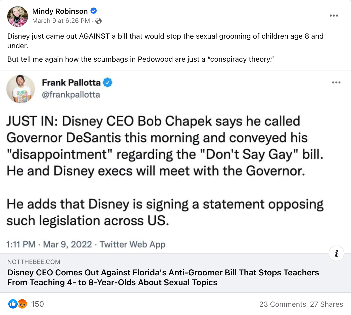 image of facebook post