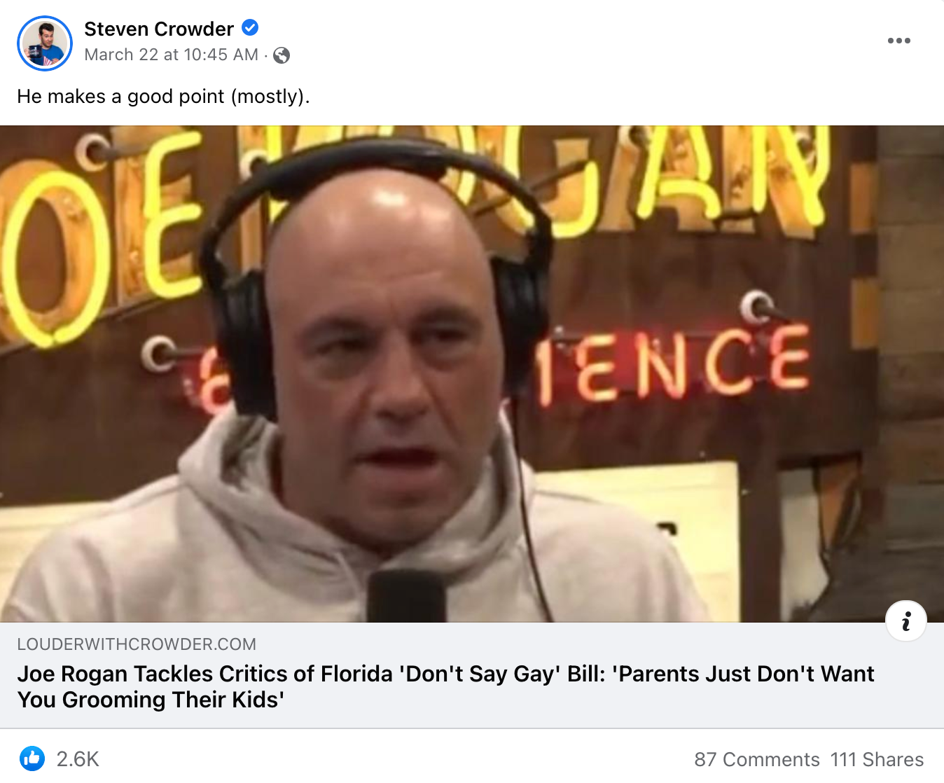 image of facebook post