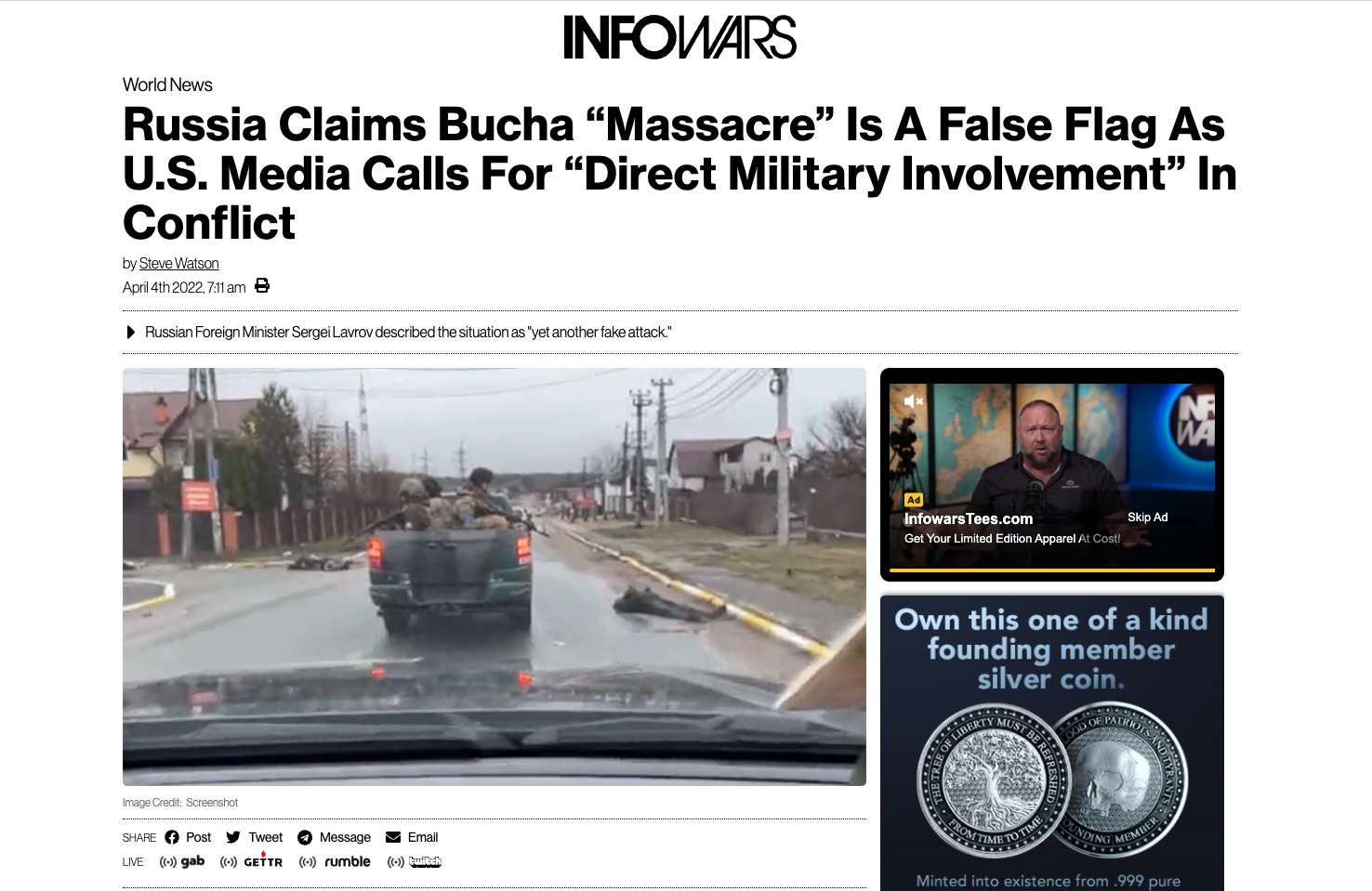 Infowars article