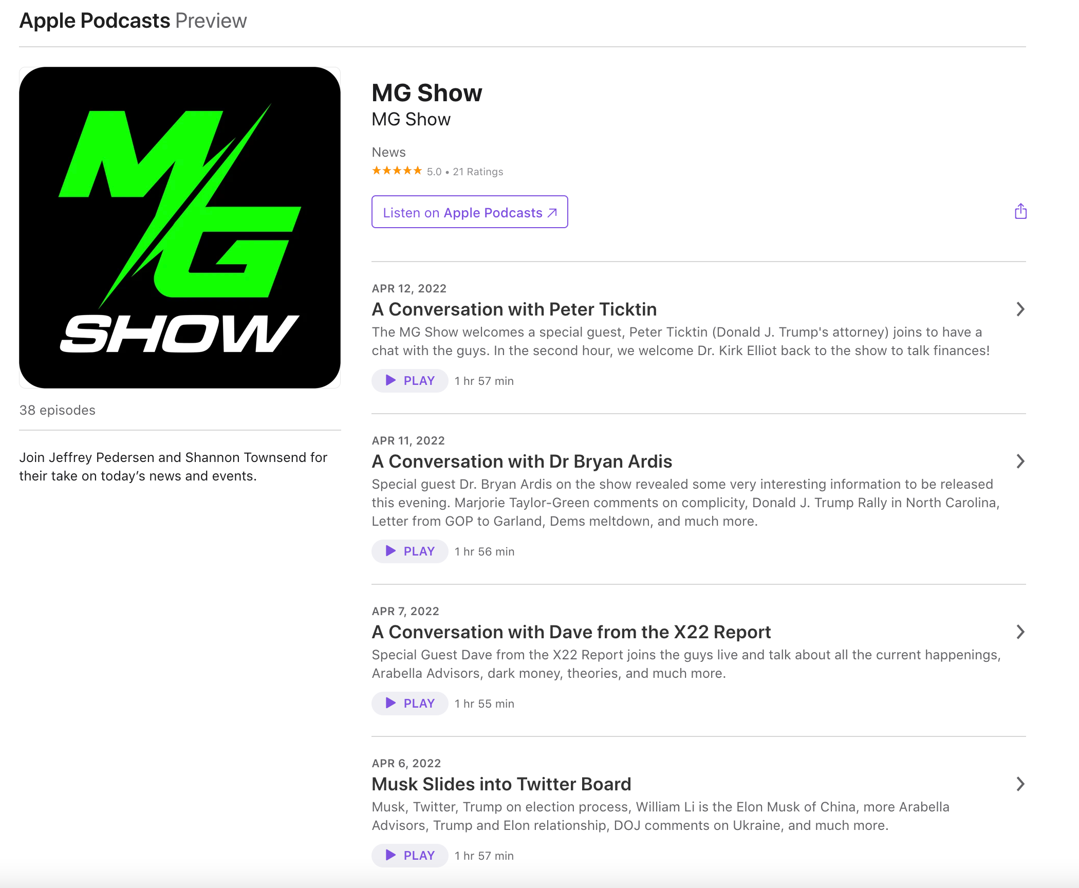 MG Show Apple