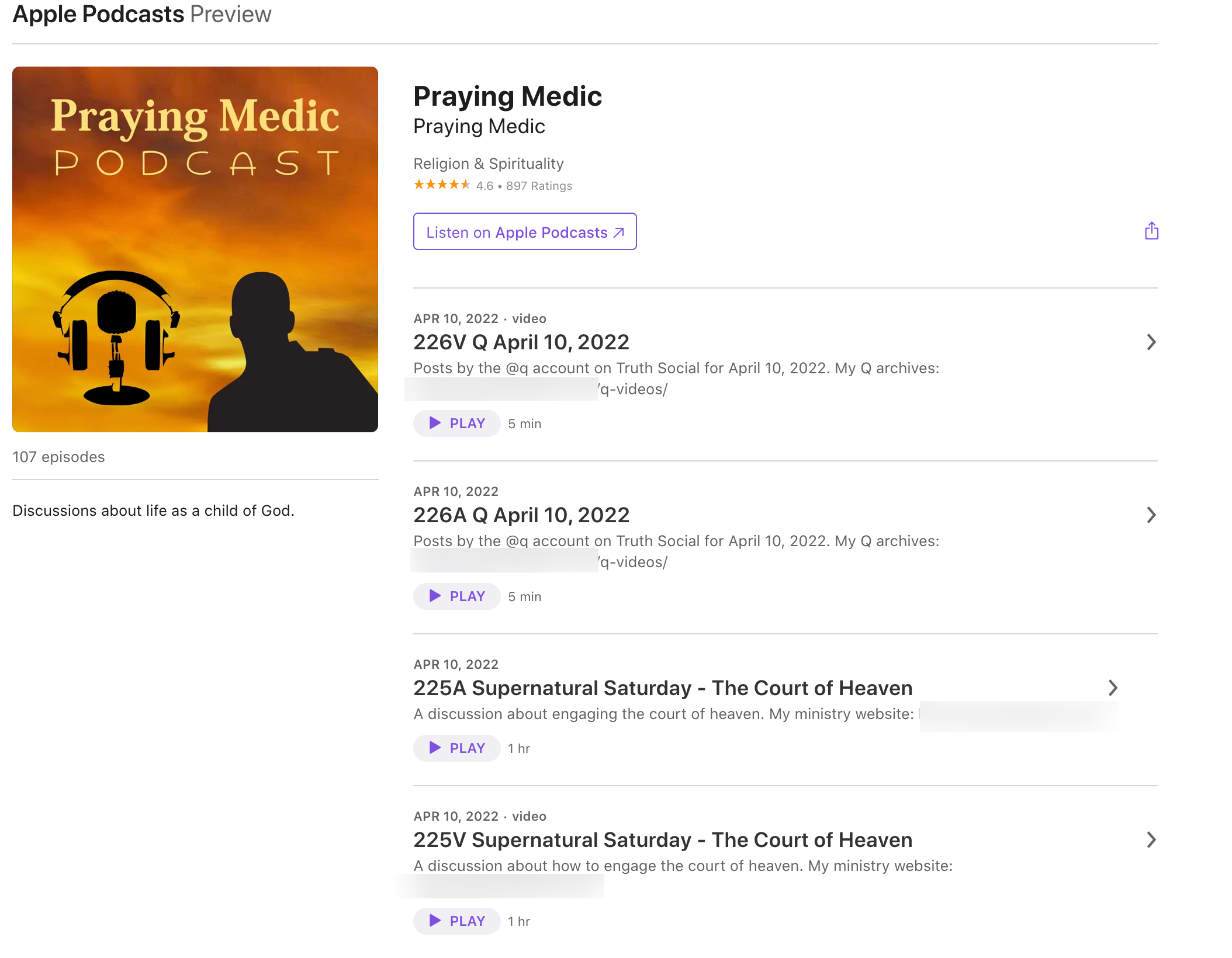 Praying Medic Apple