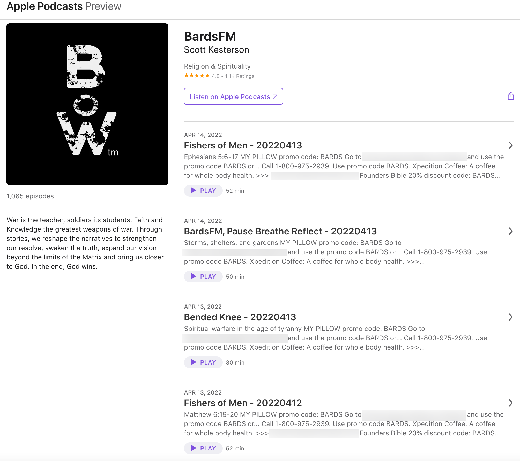 BardsFM Apple