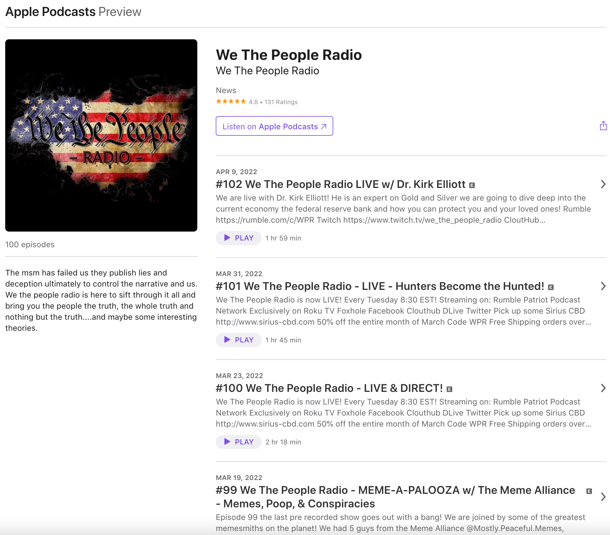 We The People Radio Apple