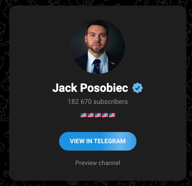Posobiec Telegram subscribers