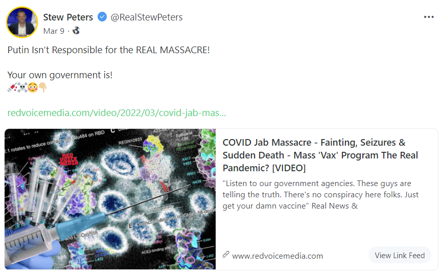 Stew Peters massacre