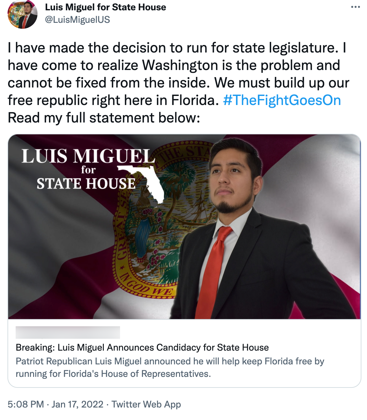 Luis Miguel campaign suspending