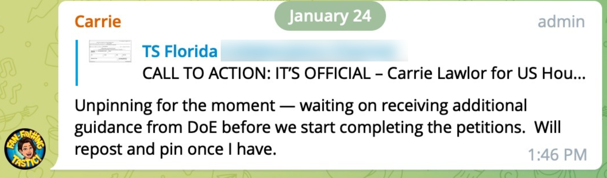 Carrie Lawlor Tore group post1