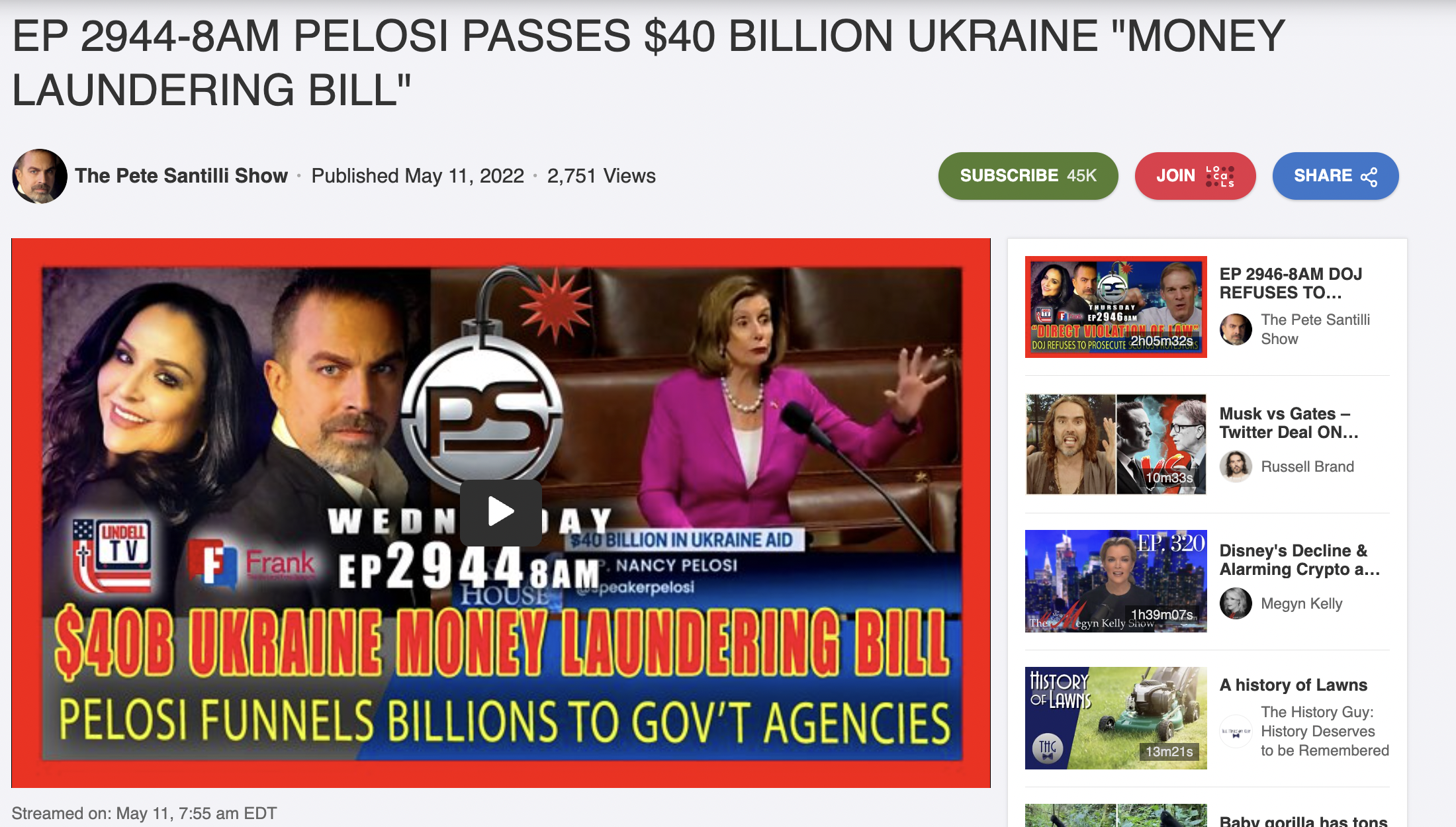 Pete Santilli on Ukraine Package