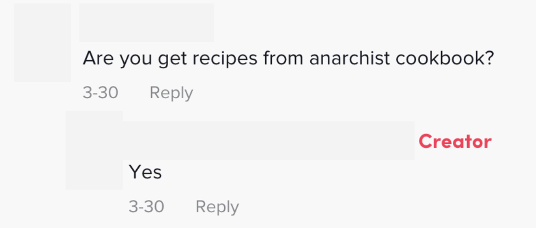 anarchist cookbook tiktok