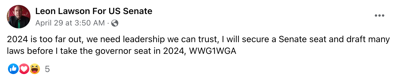 Leon Lawson QAnon Facebook1