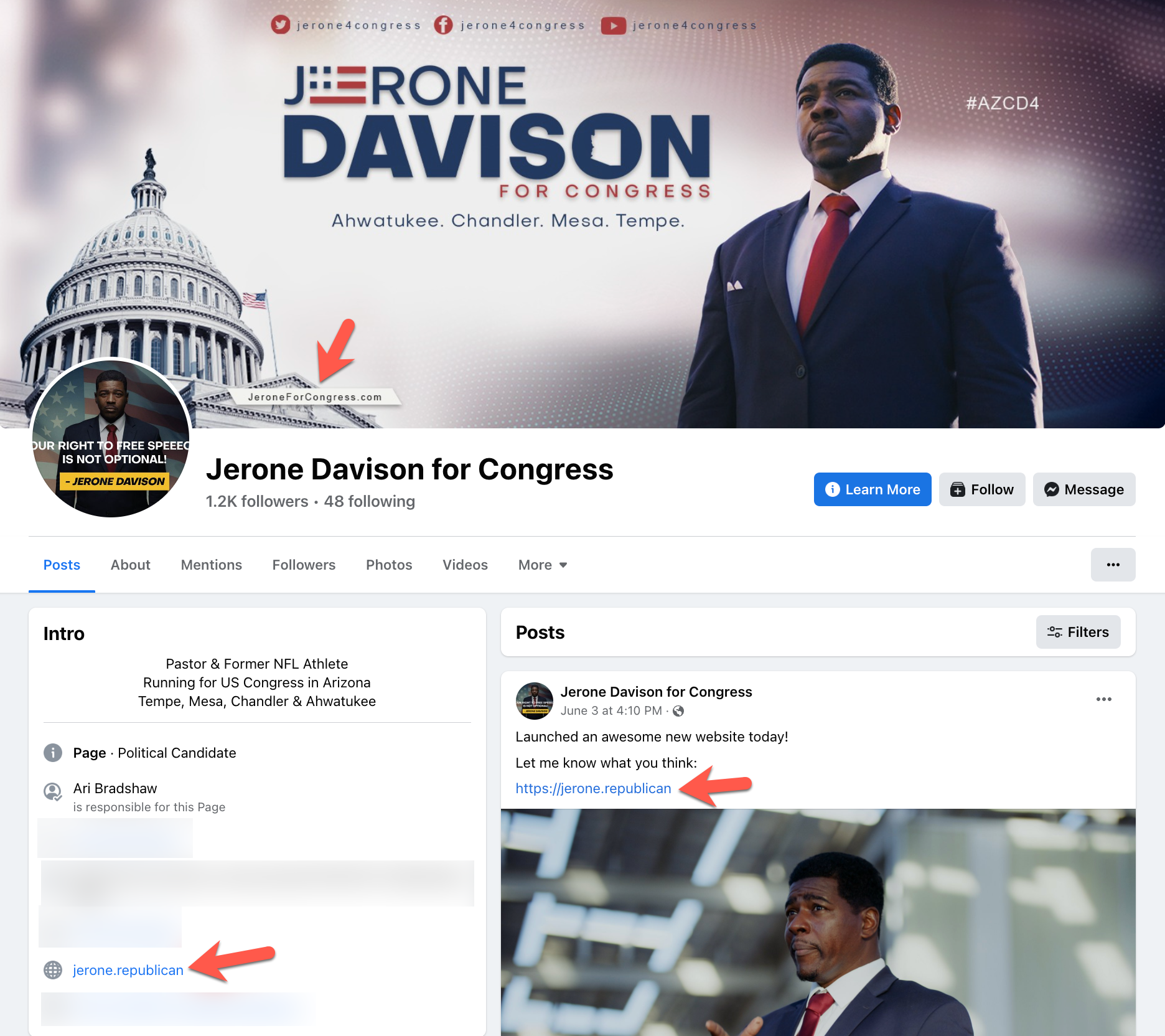 Jerone Davison Facebook page