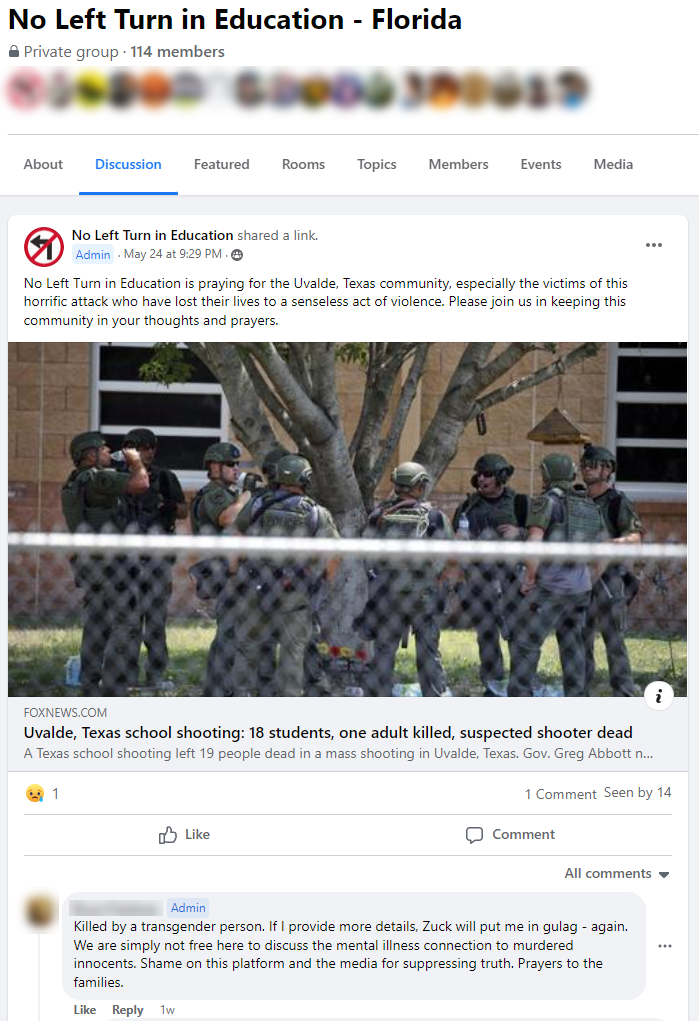 Parent groups blaming gun violence on mental health re: Uvalde example 3