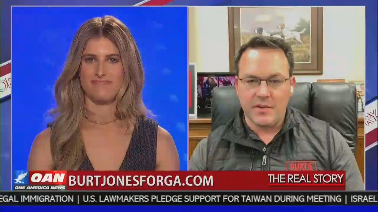 OAN directs viewers to burt jones' campaign site