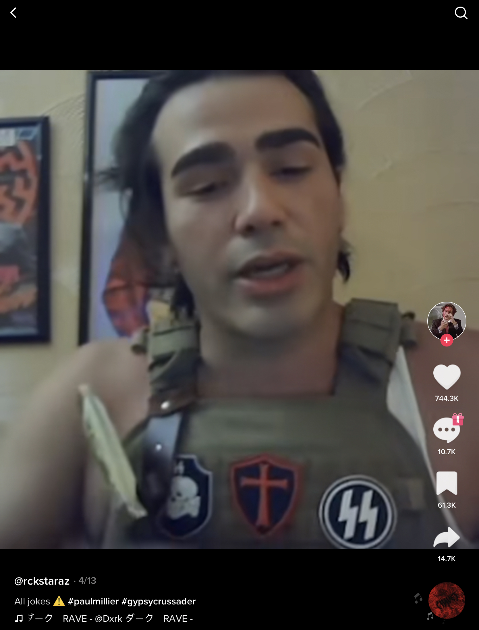 Viral TikTok video of white supremacist Paul Miller 
