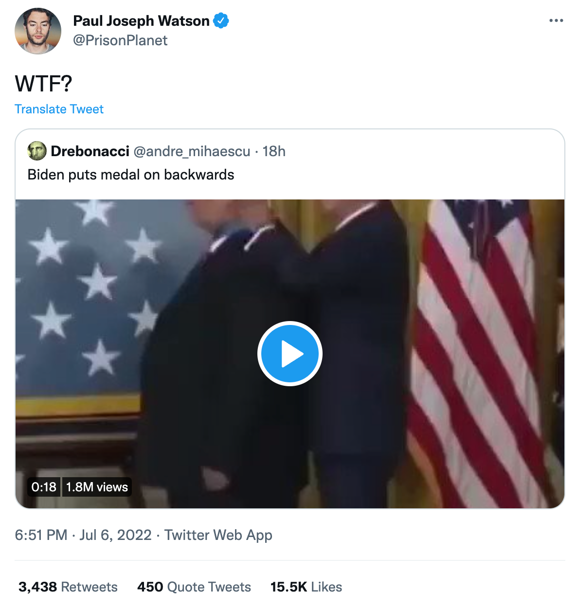 Paul Joseph Watson Twitter video