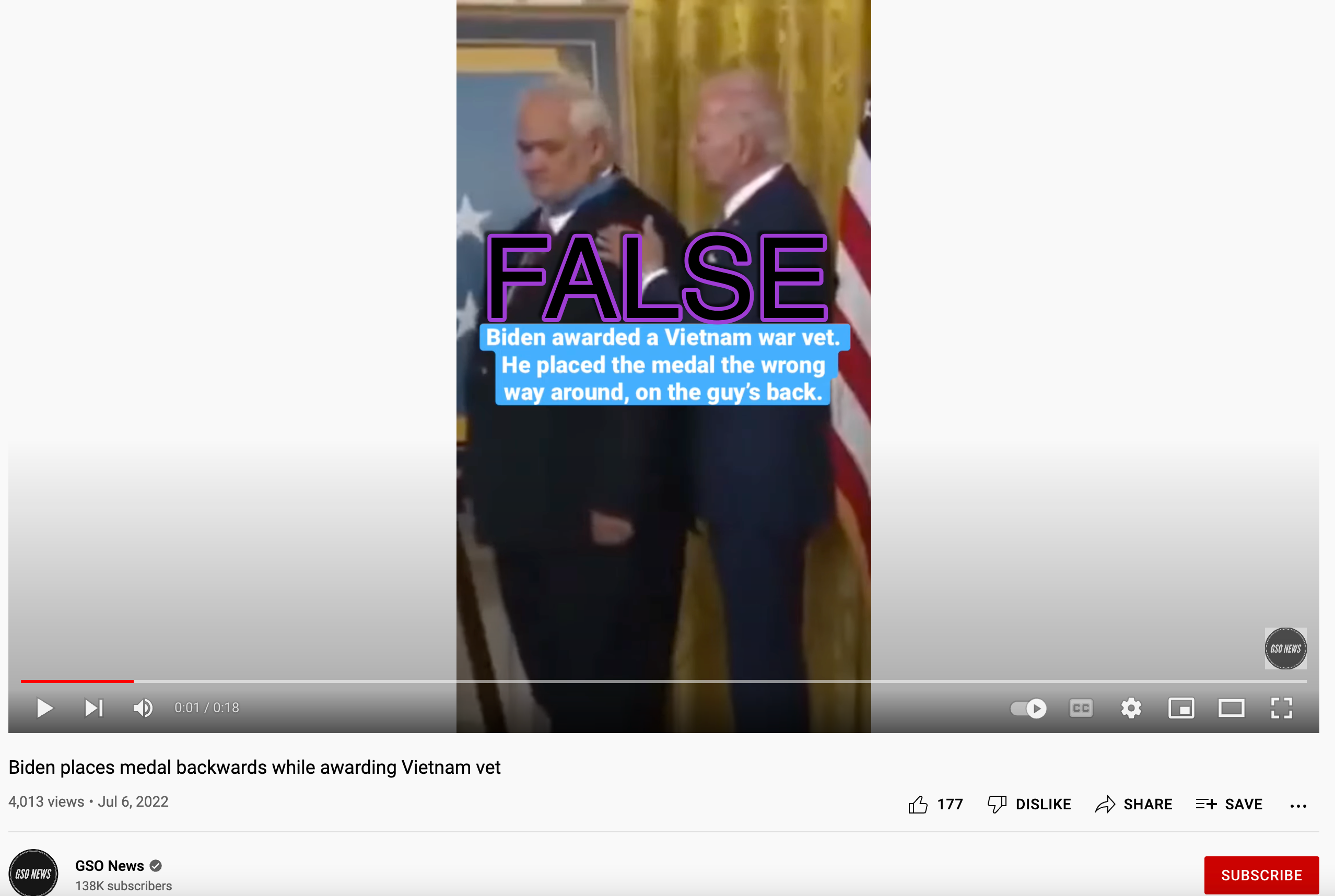 YouTube Biden medal video1